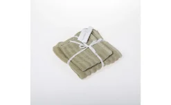 Wave Set 2 Asciugamani Salvia 100% Cotone Stone Washed