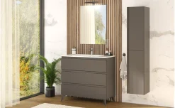 Young Base Bagno con Lavabo, Grigio Onice