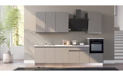Young cucina completa L300 cm con piano a gas, disponibile in vari colori