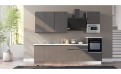 Young cucina completa L300 cm con piano induzione, disponibile in vari colori