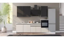 Young cucina completa L330 cm con piano induzione, disponibile in vari colori