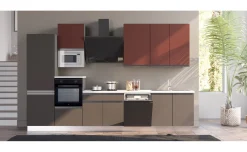 Young cucina completa L360 cm con piano induzione, vari colori